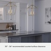 image:imageHunter  Laurel Ridge 4light Brushed Nickel Medium Size Pendant Light Dimmable Formal Style Lantern Shaped for Bedrooms Kitchens Dining Living Rooms  19070
