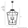 image:imageHunter  Laurel Ridge 8light Natural Black Iron Large Pendant Light Dimmable Formal Style Lantern Shaped for Bedrooms Kitchens Dining Living Rooms  19771