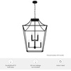 image:imageHunter  Laurel Ridge 8light Natural Black Iron Large Pendant Light Dimmable Formal Style Lantern Shaped for Bedrooms Kitchens Dining Living Rooms  19771