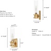 image:imageHunter  Lenlock 1Light Alturas Gold Small Sconce Light Dimmable Modern Style for Bedrooms Kitchens Foyers Bathrooms  19907