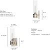 image:imageHunter  Lenlock 1light Brushed Nickel Small Sconce Light Dimmable Modern Style for Bedrooms Kitchens Foyers Bathrooms  19905