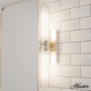 image:imageHunter  Lenlock 2Light Brushed Nickel Medium Size Vanity Light Dimmable Modern Style for Bedrooms Kitchens Foyers Bathrooms  19922