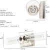 image:imageHunter  Lenlock 2Light Brushed Nickel Medium Size Vanity Light Dimmable Modern Style for Bedrooms Kitchens Foyers Bathrooms  19931