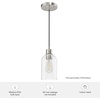 image:imageHunter  Lochemeade 1Light Brushed Nickel Mini Pendant Light Dimmable Modern Style Cylinder Shaped for Bedrooms Kitchens Dining Living Rooms  19200Brushed Nickel