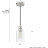 image:imageHunter  Lochemeade 1Light Brushed Nickel Mini Pendant Light Dimmable Modern Style Cylinder Shaped for Bedrooms Kitchens Dining Living Rooms  19200Brushed Nickel