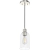 image:imageHunter  Lochemeade 1Light Brushed Nickel Mini Pendant Light Dimmable Modern Style Cylinder Shaped for Bedrooms Kitchens Dining Living Rooms  19200Brushed Nickel