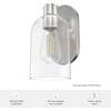 image:imageHunter  Lochemeade 1light Brushed Nickel Small Sconce Light Dimmable for Bedrooms Kitchens Foyers Bathrooms  19775Brushed Nickel