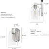 image:imageHunter  Lochemeade 1light Brushed Nickel Small Sconce Light Dimmable for Bedrooms Kitchens Foyers Bathrooms  19775Brushed Nickel