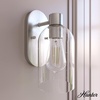 image:imageHunter  Lochemeade 1light Brushed Nickel Small Sconce Light Dimmable for Bedrooms Kitchens Foyers Bathrooms  19775Brushed Nickel