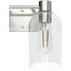 image:imageHunter  Lochemeade 2Light Brushed Nickel Small Vanity Light Dimmable for Bedrooms Kitchens Foyers Bathrooms  19778