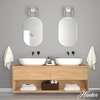 image:imageHunter  Lochemeade 2Light Brushed Nickel Small Vanity Light Dimmable for Bedrooms Kitchens Foyers Bathrooms  19778