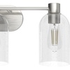 image:imageHunter  Lochemeade 3light Brushed Nickel Medium Size Vanity Light Dimmable for Bedrooms Kitchens Foyers Bathrooms  19708Brushed Nickel