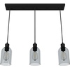 image:imageHunter  Lochemeade 3light Natural Black Iron Large Cluster Light Dimmable Modern Style Linear Shaped for Bedrooms Kitchens Dining Living Rooms  19717