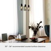 image:imageHunter  Lochemeade 3light Natural Black Iron Large Cluster Light Dimmable Modern Style Linear Shaped for Bedrooms Kitchens Dining Living Rooms  19717