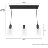 image:imageHunter  Lochemeade 3light Noble Bronze Large Cluster Light Dimmable Modern Style Linear Shaped for Bedrooms Kitchens Dining Living Rooms  19722