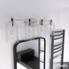image:imageHunter  Lochemeade 4light Brushed Nickel Medium Size Vanity Light Dimmable for Bedrooms Kitchens Foyers Bathrooms  19710