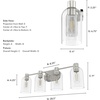 image:imageHunter  Lochemeade 4light Brushed Nickel Medium Size Vanity Light Dimmable for Bedrooms Kitchens Foyers Bathrooms  19710