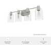 image:imageHunter  Lochemeade 4light Brushed Nickel Medium Size Vanity Light Dimmable for Bedrooms Kitchens Foyers Bathrooms  19710