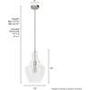 image:imageHunter  Maple Park 1light Brushed Nickel Medium Size Pendant Light Dimmable Casual Style Bell Shaped for Bedrooms Kitchens Dining Living Rooms  19567