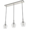 image:imageHunter  Maple Park 3light Brushed Nickel Large Cluster Light Dimmable Casual Style Linear Shaped for Bedrooms Kitchens Dining Living Rooms  19901