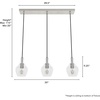 image:imageHunter  Maple Park 3light Brushed Nickel Large Cluster Light Dimmable Casual Style Linear Shaped for Bedrooms Kitchens Dining Living Rooms  19901