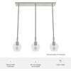 image:imageHunter  Maple Park 3light Brushed Nickel Large Cluster Light Dimmable Casual Style Linear Shaped for Bedrooms Kitchens Dining Living Rooms  19901