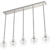 image:imageHunter  Maple Park 5light Brushed Nickel Extra Large Cluster Light Dimmable Casual Style Linear Shaped for Bedrooms Kitchens Dining Living Rooms  19994