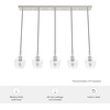 image:imageHunter  Maple Park 5light Brushed Nickel Extra Large Cluster Light Dimmable Casual Style Linear Shaped for Bedrooms Kitchens Dining Living Rooms  19994