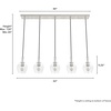image:imageHunter  Maple Park 5light Brushed Nickel Extra Large Cluster Light Dimmable Casual Style Linear Shaped for Bedrooms Kitchens Dining Living Rooms  19994