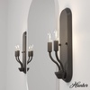 image:imageHunter  Merlin 2Light Noble Bronze Small Sconce Light Dimmable Industrial Style Rectangle Shaped for Bedrooms Kitchens Foyers Bathrooms  19802