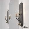 image:imageHunter  Merlin 2Light Rustic Iron Industrial Style Dimmable Small Sconce Light for Bedrooms Kitchens Foyers Bathrooms  19801