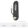 image:imageHunter  Merlin 2Light Rustic Iron Industrial Style Dimmable Small Sconce Light for Bedrooms Kitchens Foyers Bathrooms  19801