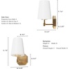 image:imageHunter  Nolita 1Light Alturas Gold Modern Style Dimmable Small Sconce Light for Bedrooms Kitchens Foyers Bathrooms  19890