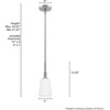image:imageHunter  Nolita 1light Brushed Nickel Mini Pendant Light Dimmable Modern Style Cone Shaped for Bedrooms Kitchens Dining Living Rooms  19887