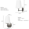 image:imageHunter  Nolita 1light Brushed Nickel Small Sconce Light Dimmable Modern Style for Bedrooms Kitchens Foyers Bathrooms  19889