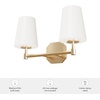 image:imageHunter  Nolita 2Light Alturas Gold Modern Style Dimmable Medium Size Vanity Light for Bedrooms Kitchens Foyers Bathrooms  19880