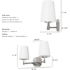image:imageHunter  Nolita 2light Brushed Nickel Medium Size Vanity Light Dimmable Modern Style for Bedrooms Kitchens Foyers Bathrooms  19879