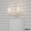 image:imageHunter  Nolita 2light Brushed Nickel Medium Size Vanity Light Dimmable Modern Style for Bedrooms Kitchens Foyers Bathrooms  19879