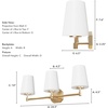 image:imageHunter  Nolita 3Light Alturas Gold Modern Style Dimmable Medium Size Vanity Light for Bedrooms Kitchens Foyers Bathrooms  19882