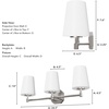 image:imageHunter  Nolita 3Light Brushed Nickel Medium Size Vanity Light Dimmable Modern Style for Bedrooms Kitchens Foyers Bathrooms  19881