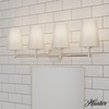 image:imageHunter  Nolita 4light Brushed Nickel Medium Size Vanity Light Dimmable Modern Style for Bedrooms Kitchens Foyers Bathrooms  19883