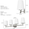 image:imageHunter  Nolita 4light Brushed Nickel Medium Size Vanity Light Dimmable Modern Style for Bedrooms Kitchens Foyers Bathrooms  19883