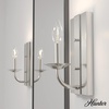image:imageHunter  Perch Point 1Light Brushed Nickel Small Sconce Light Dimmable Casual Style for Bedrooms Kitchens Foyers Bathrooms  19421