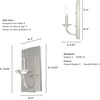 image:imageHunter  Perch Point 1Light Brushed Nickel Small Sconce Light Dimmable Casual Style for Bedrooms Kitchens Foyers Bathrooms  19421