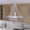 image:imageHunter  Perch Point 1light Brushed Nickel Medium Size Pendant Light Dimmable Casual Style Empire Shaped for Bedrooms Kitchens Dining Living Rooms  19419