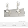 image:imageHunter  Perch Point 2Light Brushed Nickel Casual Style Dimmable Small Vanity Light for Bedrooms Kitchens Foyers Bathrooms  19431