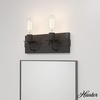 image:imageHunter  Perch Point 2Light Noble Bronze Small Vanity Light Dimmable Casual Style for Bedrooms Kitchens Foyers Bathrooms  19430