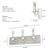 image:imageHunter  Perch Point 3light Brushed Nickel Medium Size Vanity Light Dimmable Casual Style for Bedrooms Kitchens Foyers Bathrooms  19433
