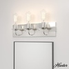 image:imageHunter  Perch Point 3light Brushed Nickel Medium Size Vanity Light Dimmable Casual Style for Bedrooms Kitchens Foyers Bathrooms  19433