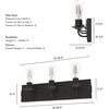 image:imageHunter  Perch Point 3light Noble Bronze Medium Size Vanity Light Dimmable Casual Style for Bedrooms Kitchens Foyers Bathrooms  19432